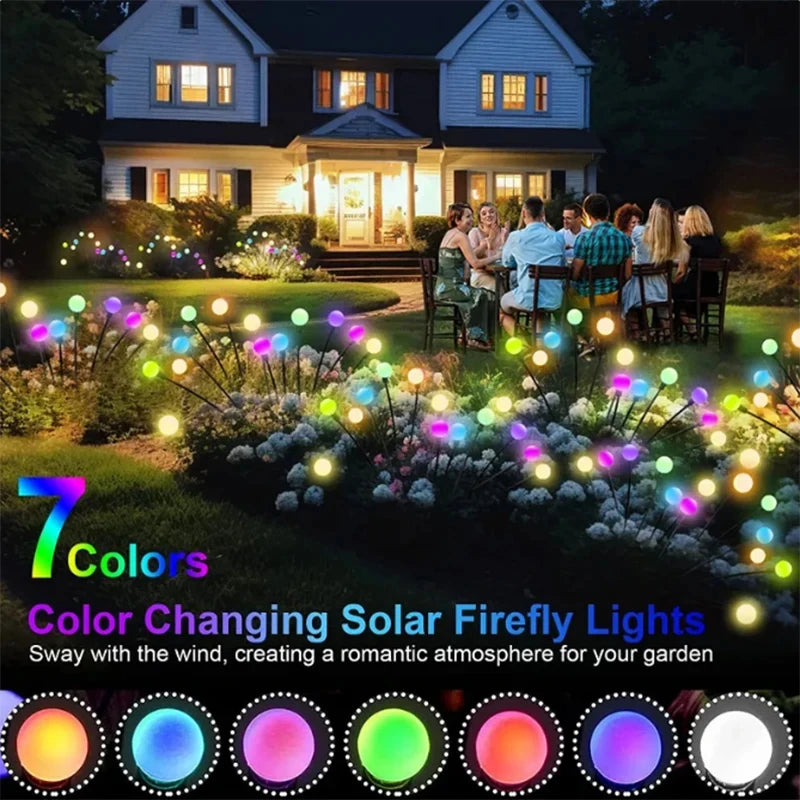 Solar Firefly Lights Outdoor Garden Decoration Landscape Lamps Lawn
