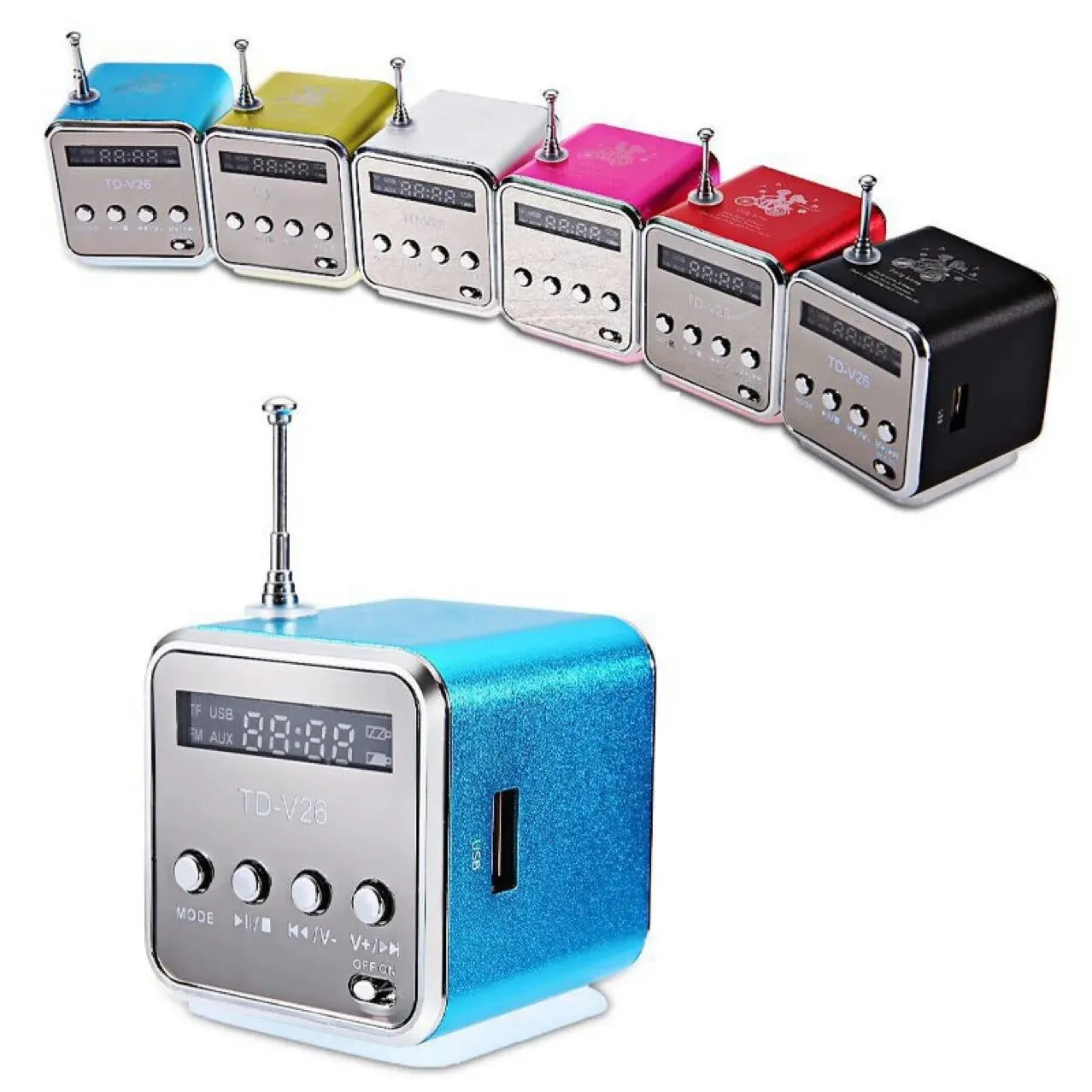 Portable Rechargeable FM Radio Mini Bluetooth Speaker