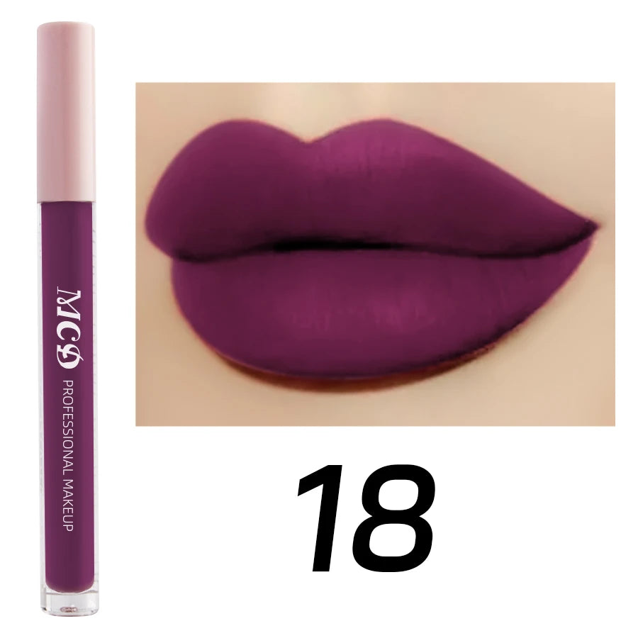 Dark Brown Waterproof Velvet Matte Lip Gloss