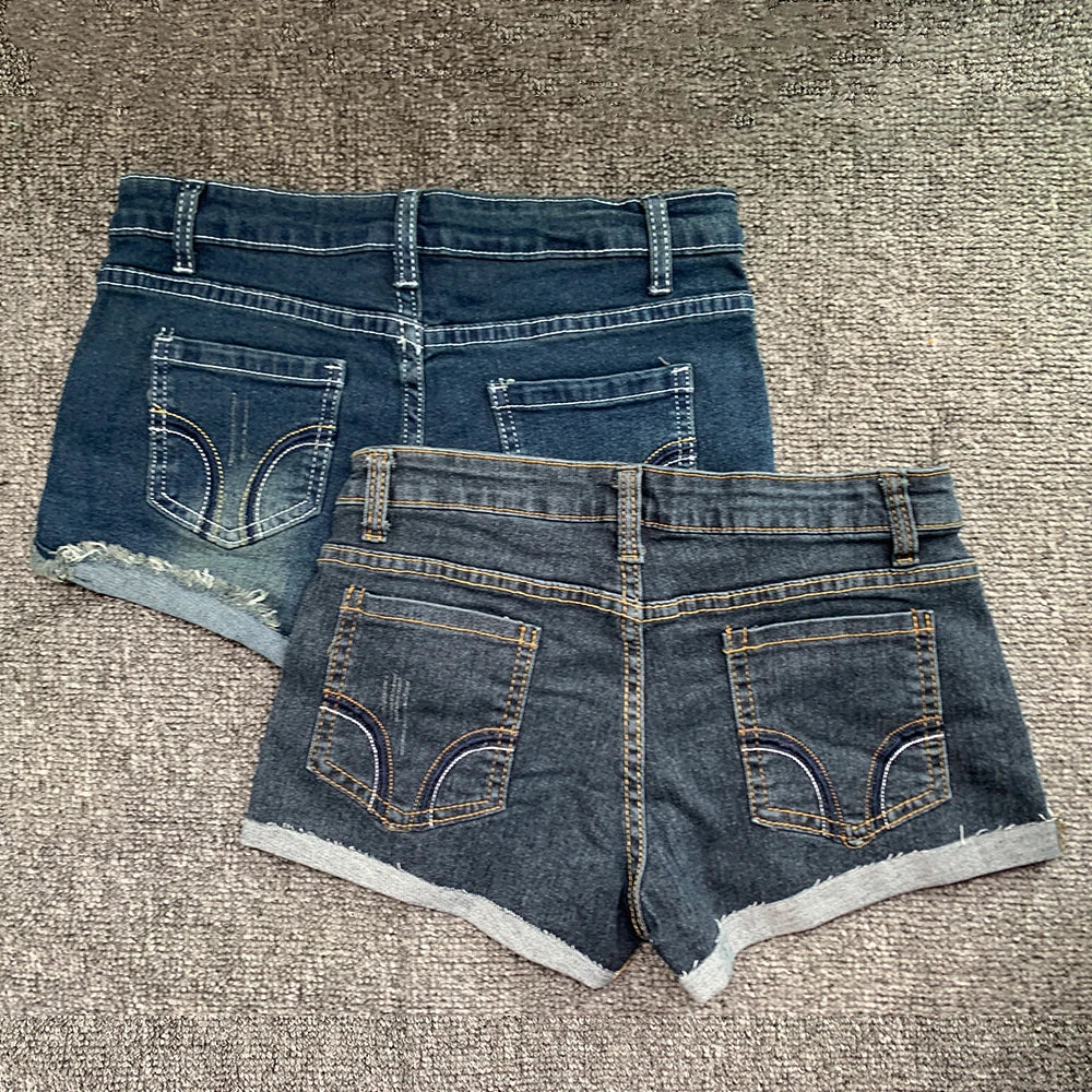 Korean Y2K Low Waist Denim Shorts