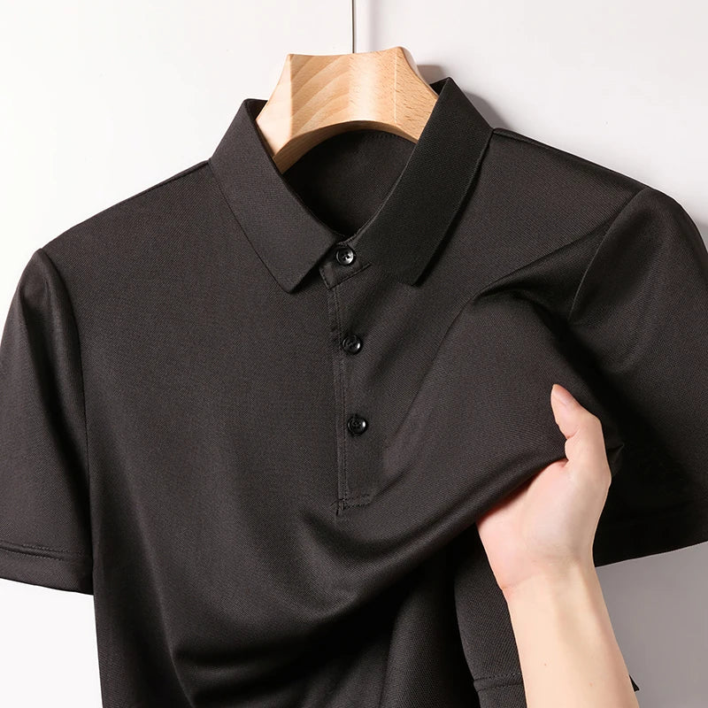 Summer Ice Silk Polo Shirt
