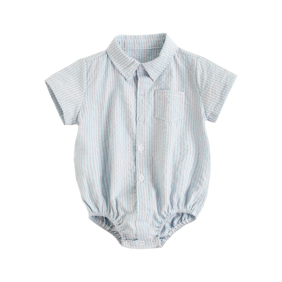 Summer Baby Boy Plaid Bodysuit
