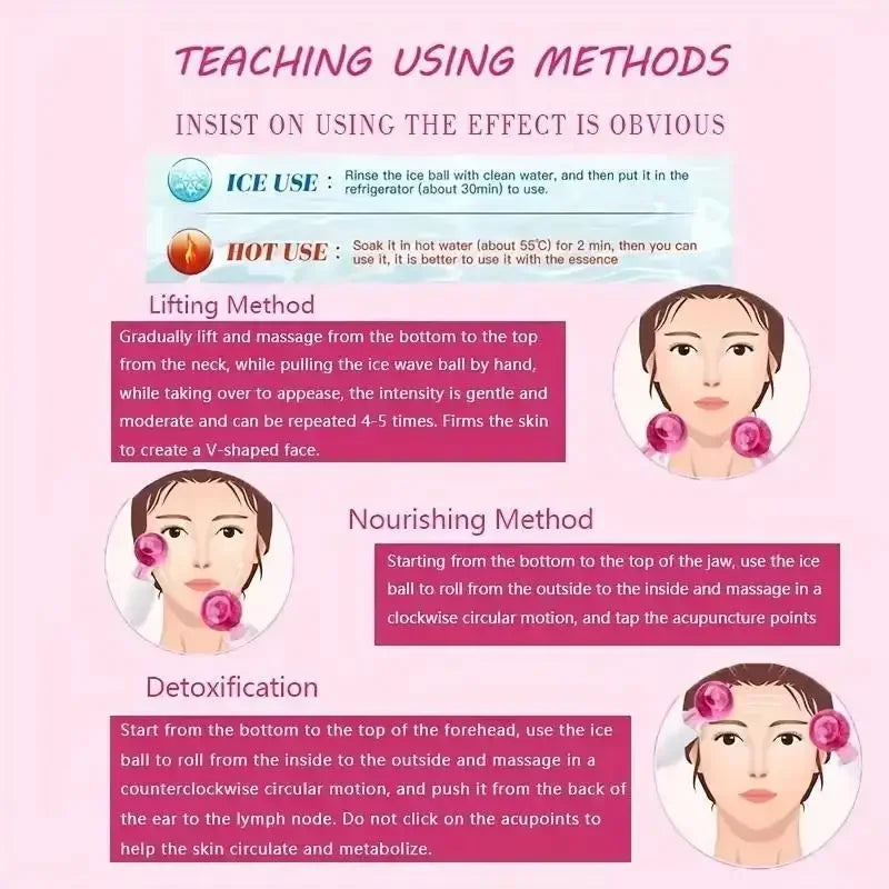 2-Piece LCE Cooling Globes Facial Massager