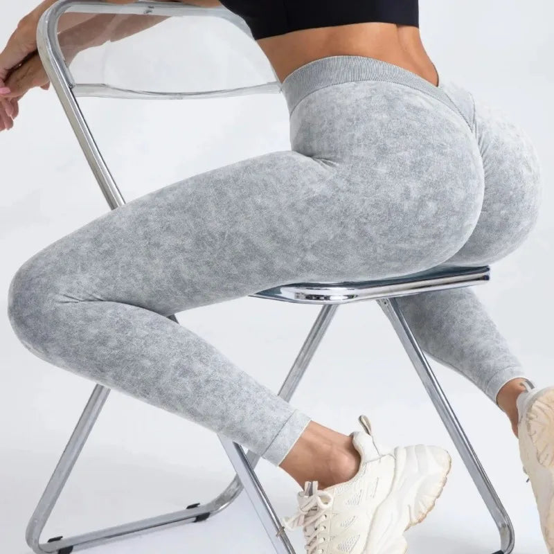 Seamless V-Back Leggings Set