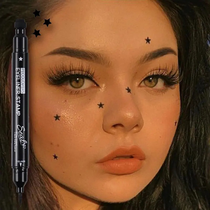 2-in-1 Star & Moon Stamp Liquid Eyeliner Pen