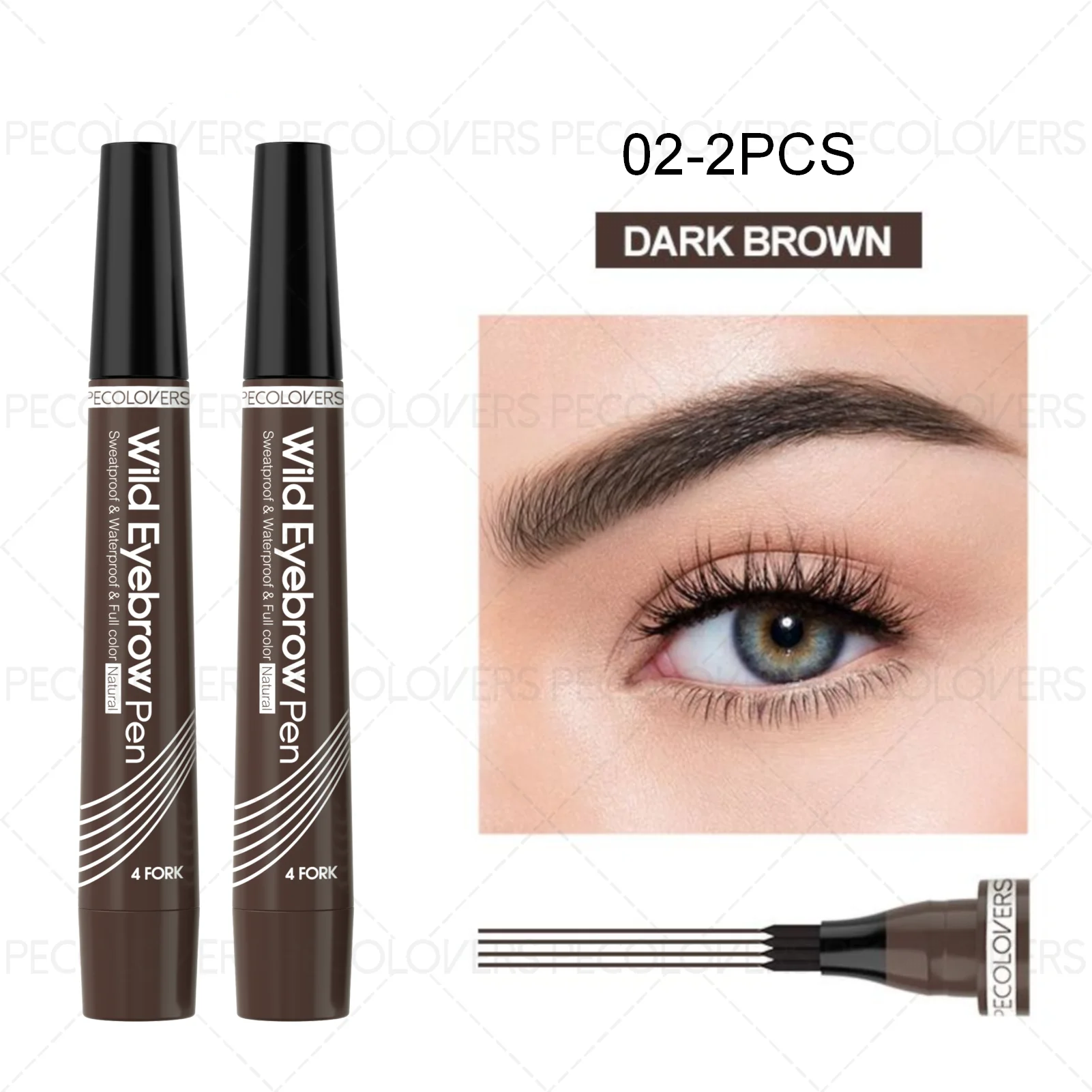 Waterproof 4-Tip Eyebrow Pen