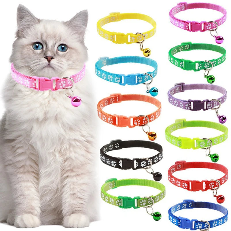 Multi-Color Cat Collar with Bell