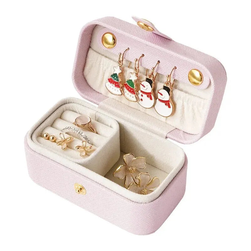 Portable PU Leather Jewelry Box