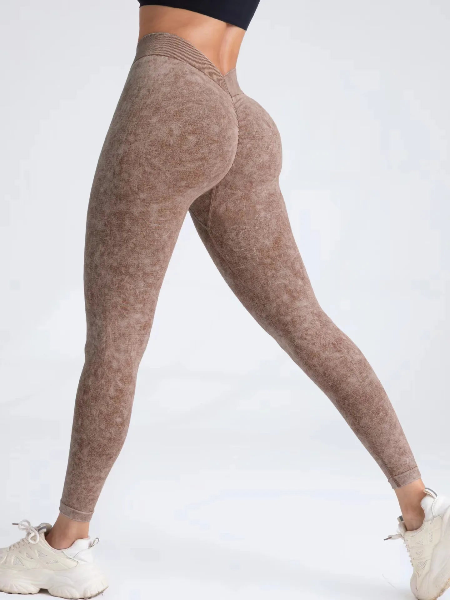 Seamless V-Back Leggings Set