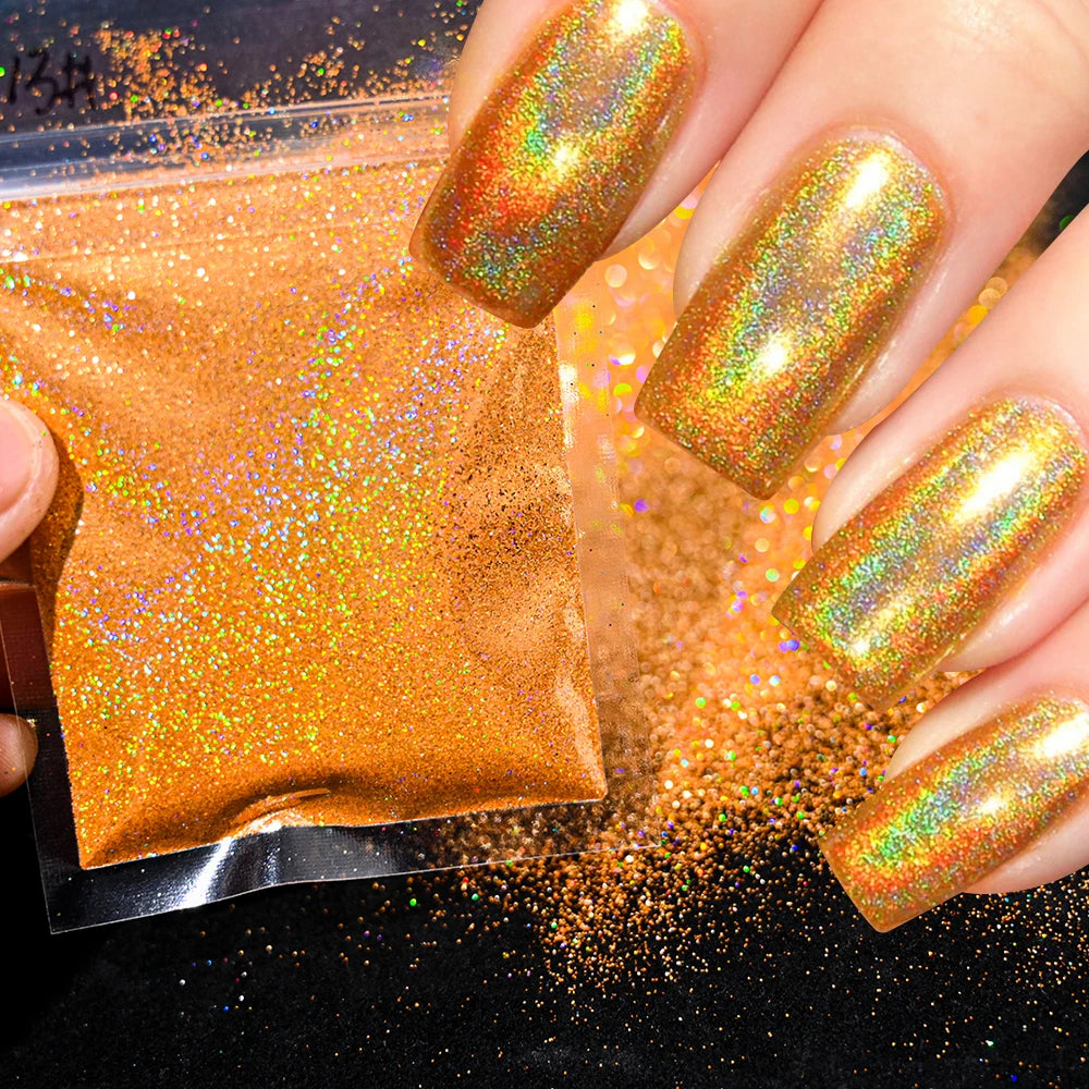 Blue-Green Luminous Nail Powder