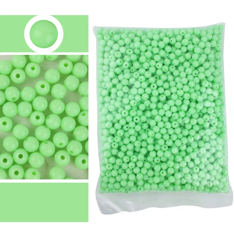 Candy Color Acrylic Round Beads Set