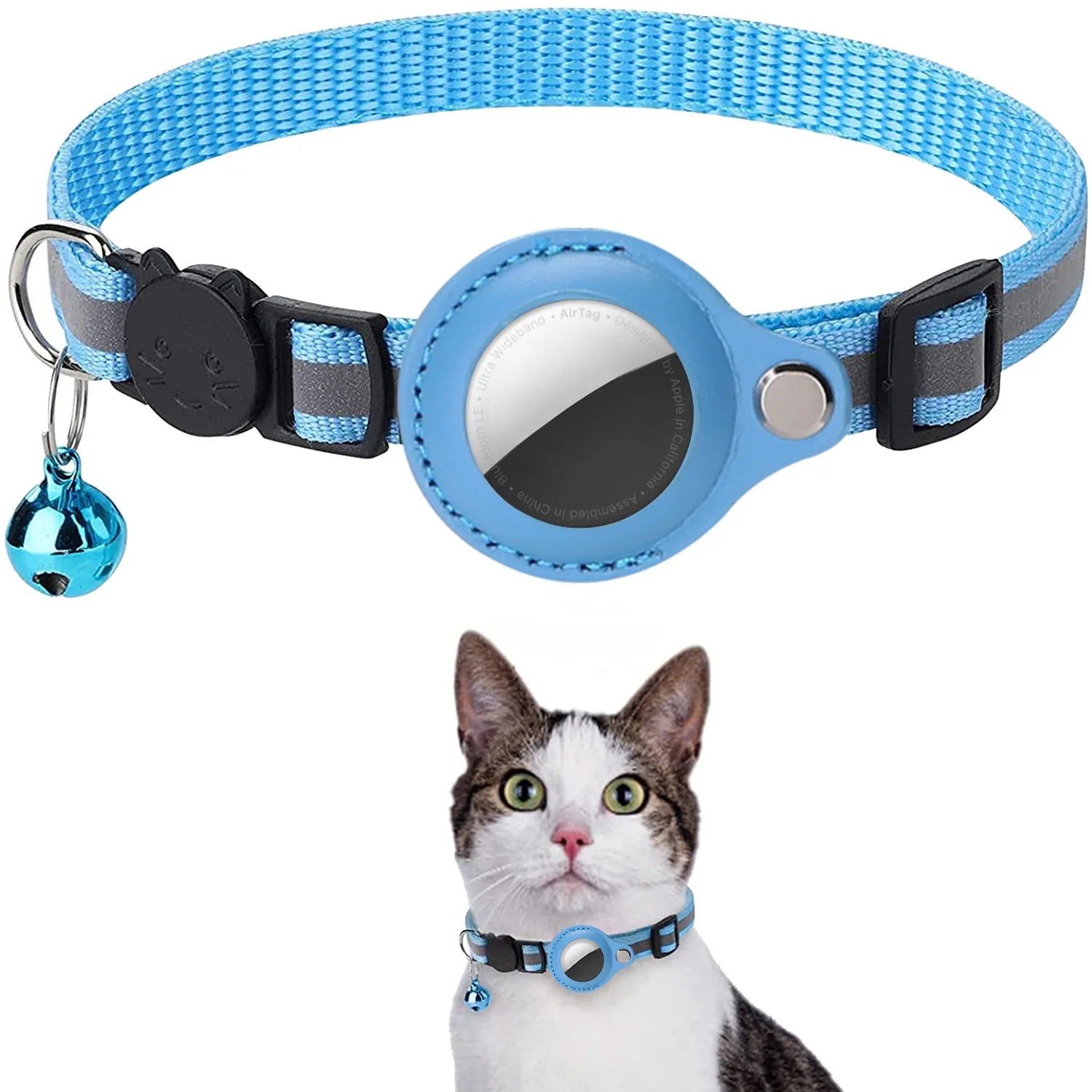 Adjustable Cat AirTag Collar