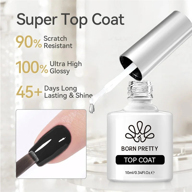 Super Top Coat and Base Gel Nail Polish Set