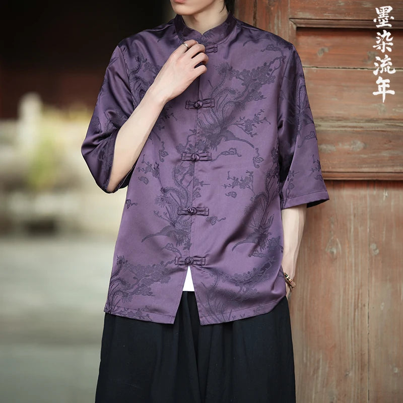 Phoenix Jacquard Hanfu Shirt