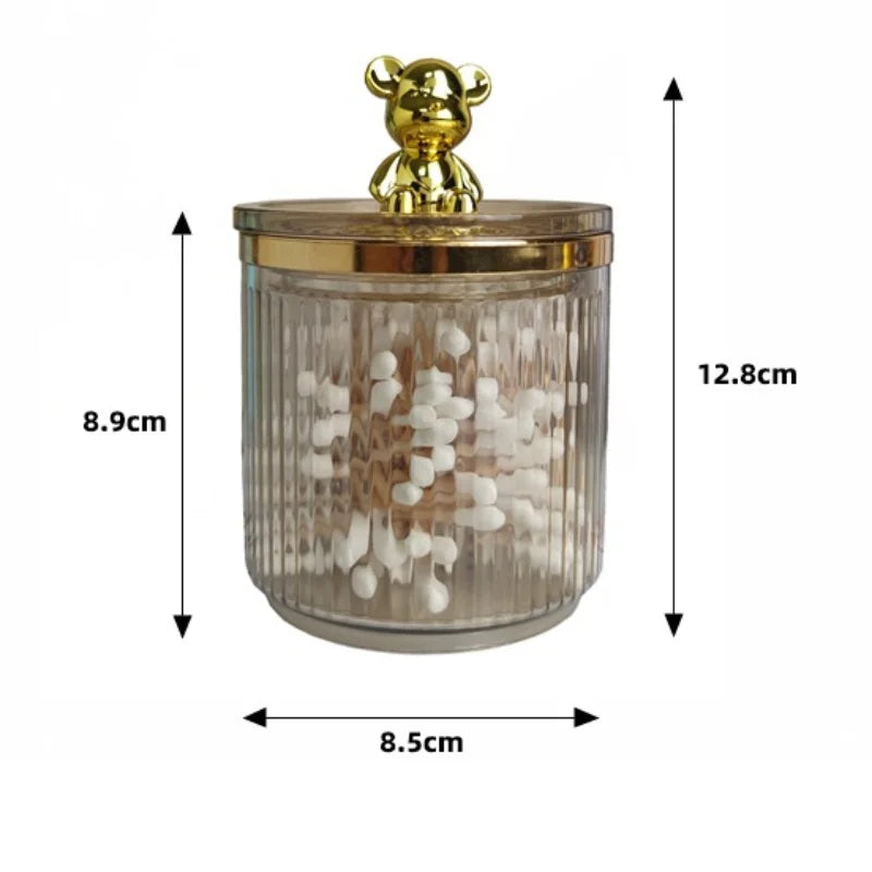 Adorable Bear Cotton Swab Holder