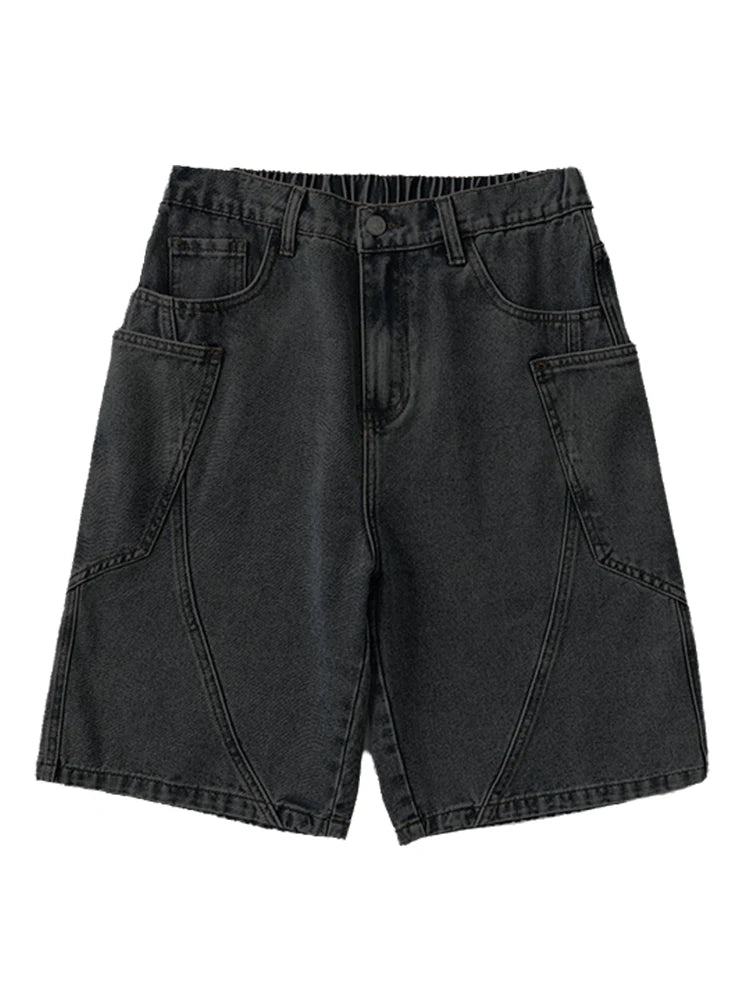 Big Size Denim Cargo Shorts