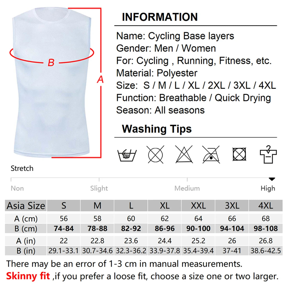 Sleeveless Cycling Base Laye