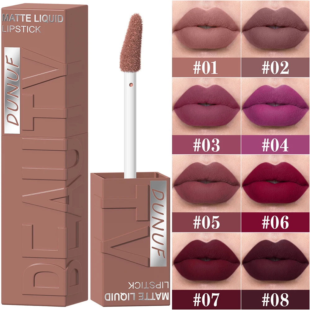 8-Shade Matte Liquid Lipstick Set
