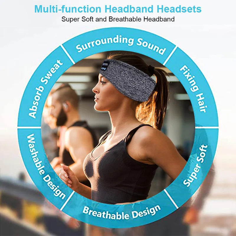Wireless Bluetooth Sports Headband Eye Mask Earphones