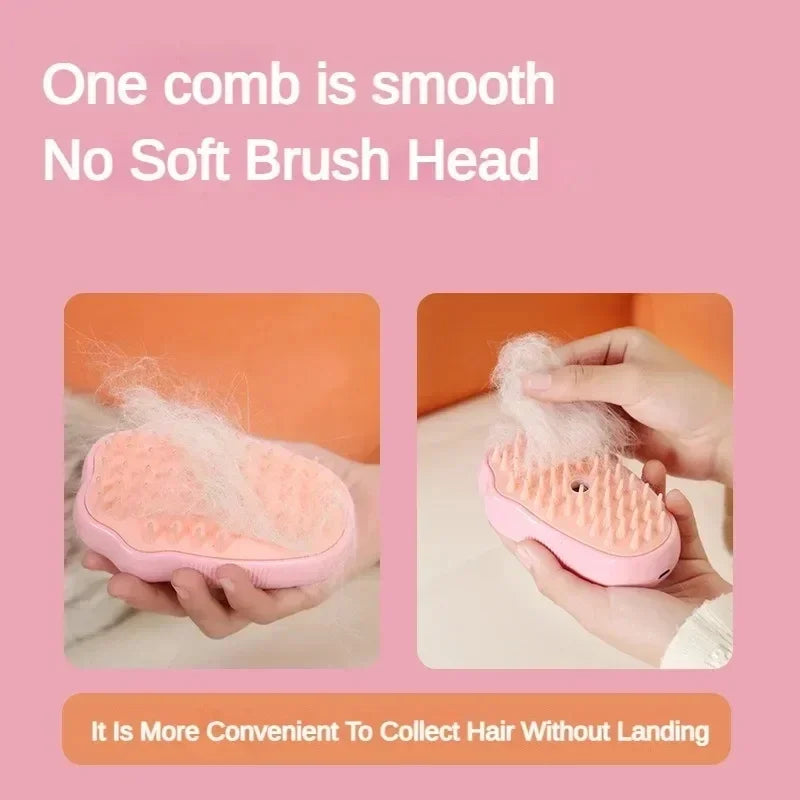 3-in-1 Electric Cat Steam Brush