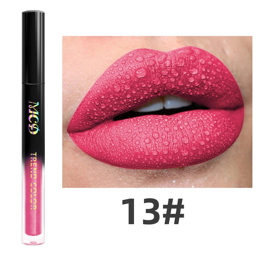 19-Color Matte Velvet Lip Gloss Collection