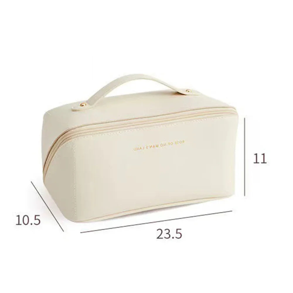 Luxury Leather Travel Cosmetic Bag