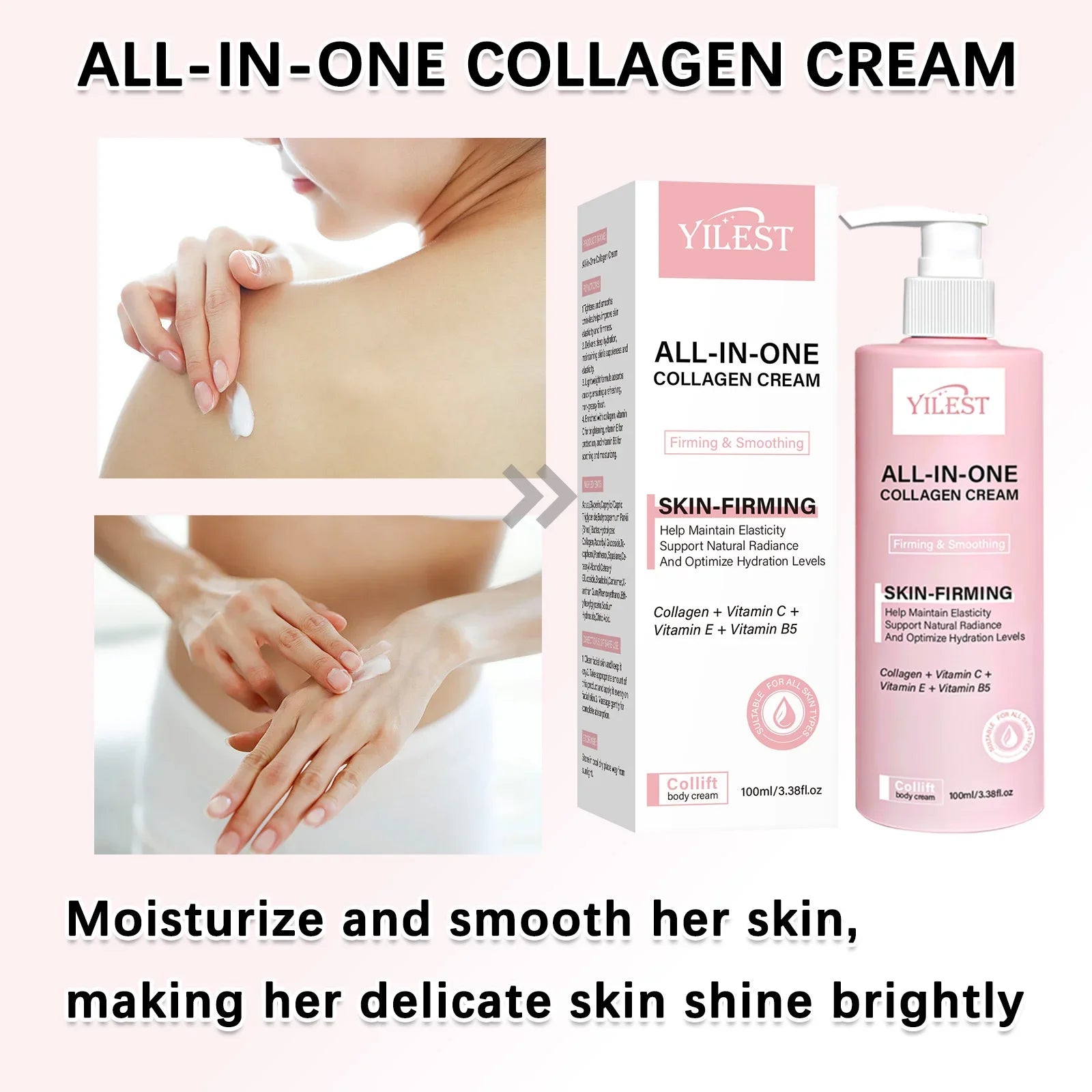 Collagen Milk Brightening Face and Body Moisturizing Cream
