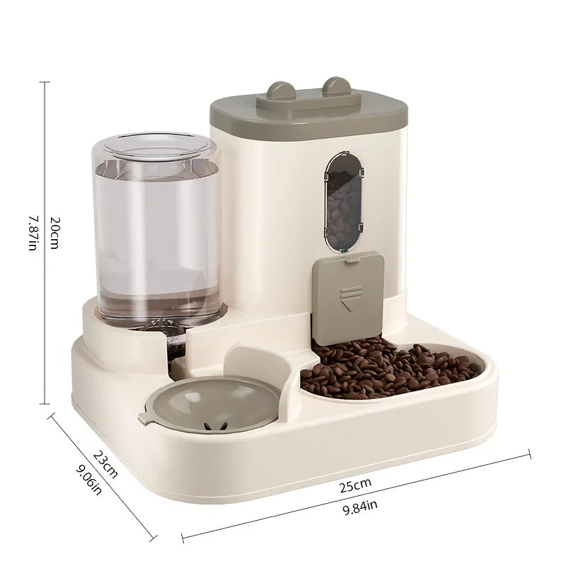 2-in-1 Automatic Cat Food and Water Dispenser