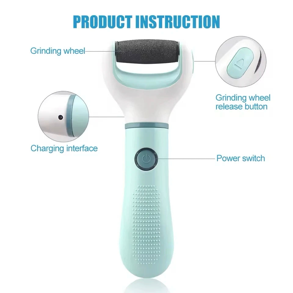 Rechargeable Waterproof Electric Foot Callus Remover Kit