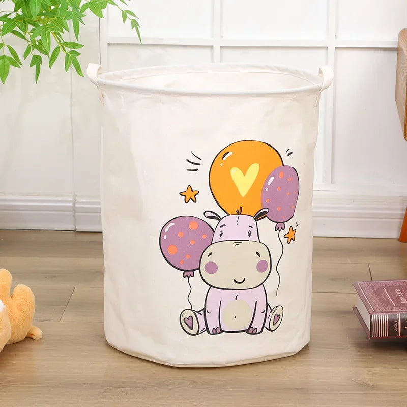 Large Animal Canvas Laundry Basket