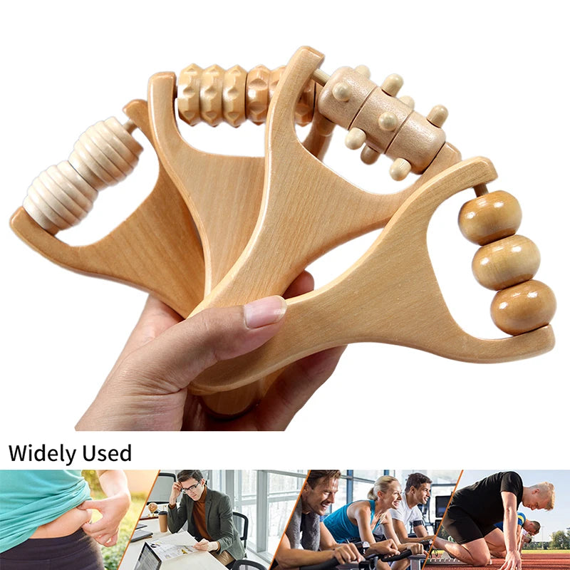 Natural Wooden Body Massage Roller