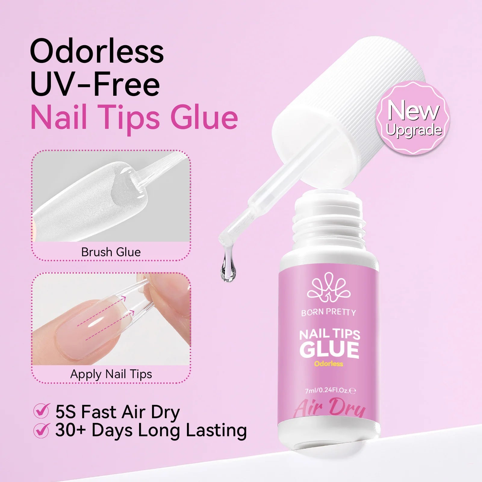 Fast-Dry Nail Glue with Acetone-Free Remover