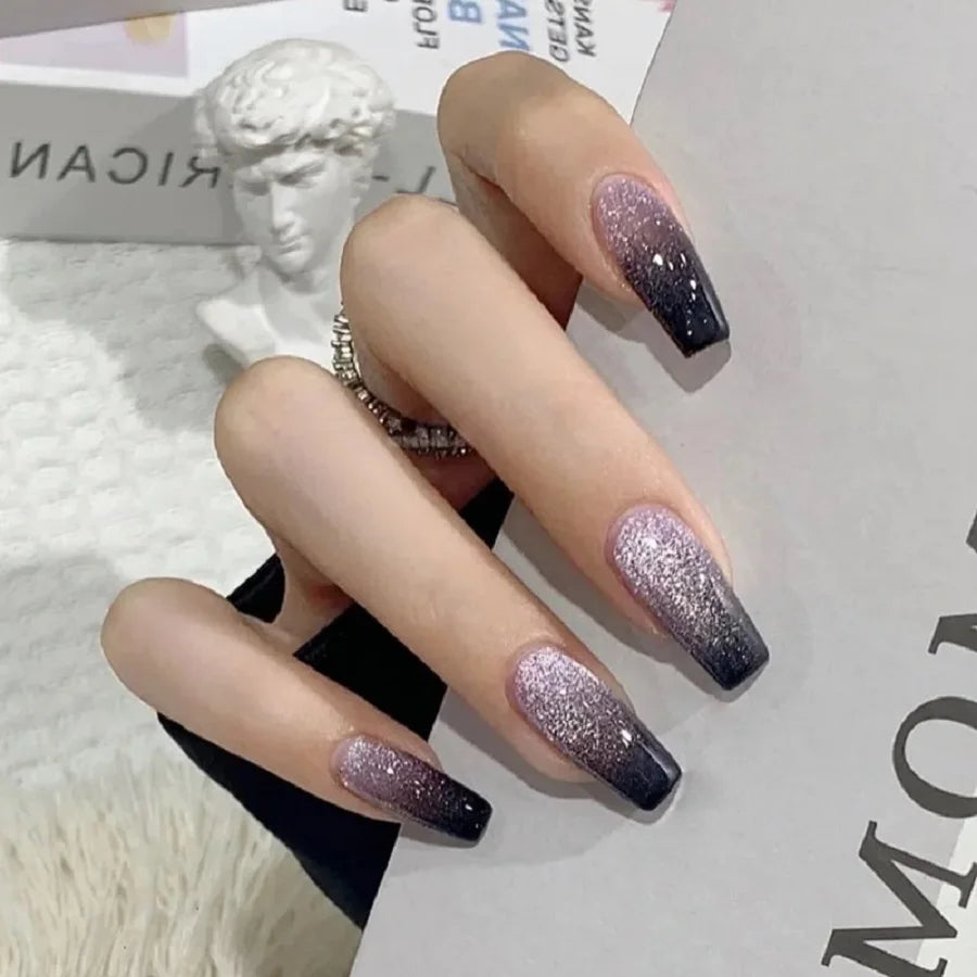 Galaxy Starlight Cat’s Eye Press-On Nails