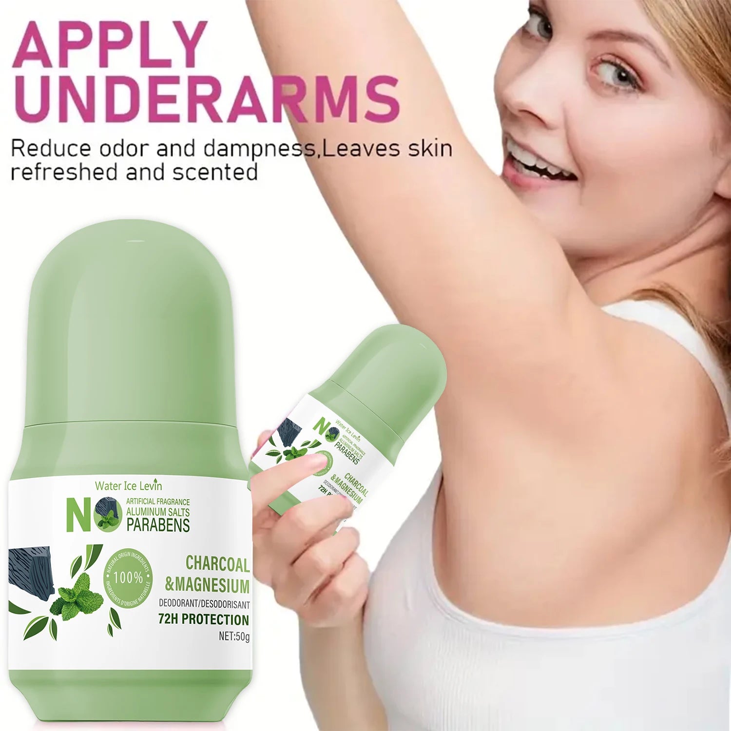 Natural Charcoal Magnesium Deodorant Stick