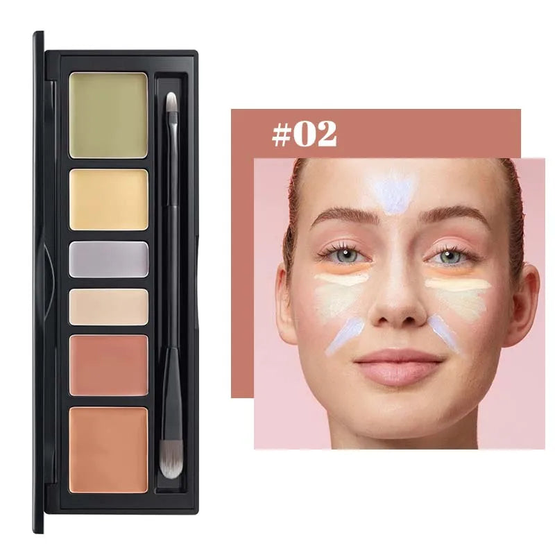 6-Color Waterproof Concealer Palette
