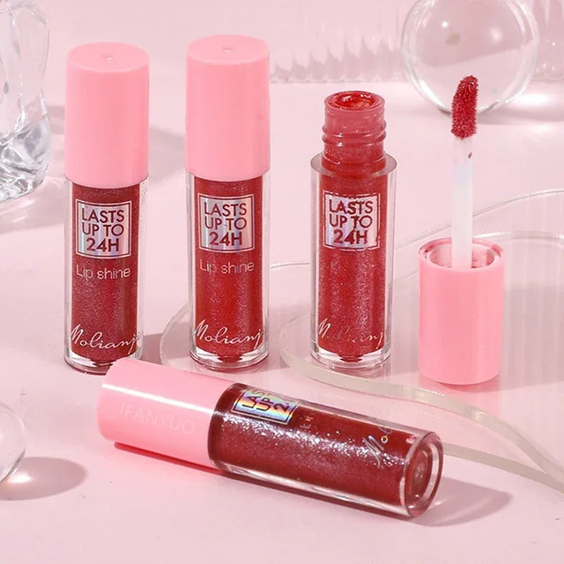 3-Color Mirror Shine Waterproof Lip Gloss