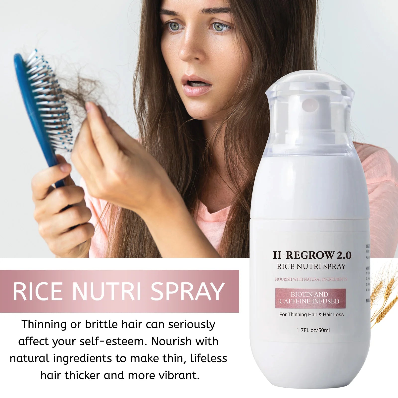 Rice Water Hair Spray Strengthens Roots