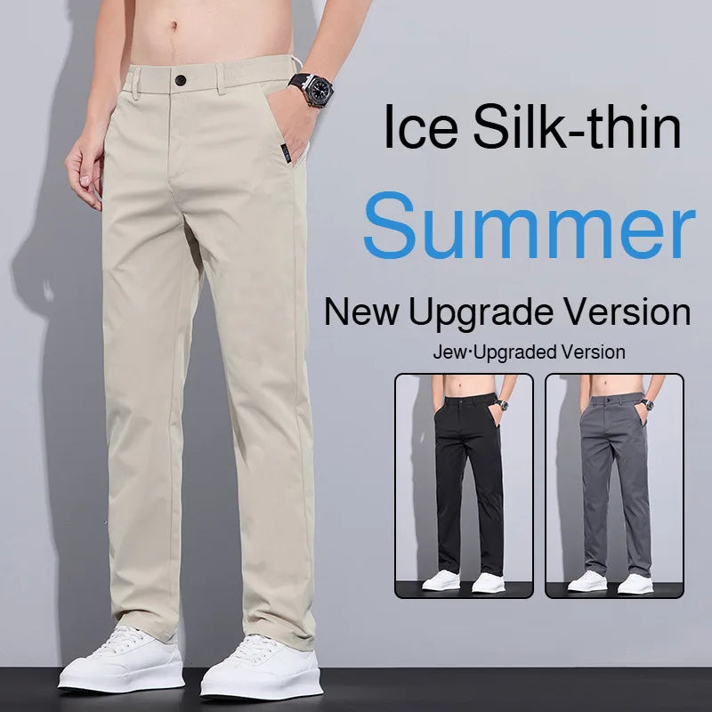Ice Silk Slim Pants