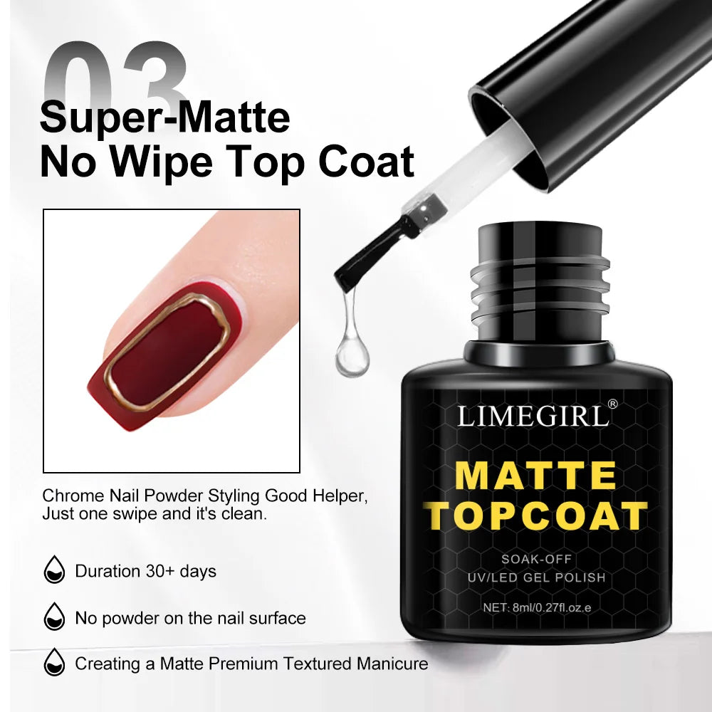 Matte Soak-Off Top and Base Coat Set