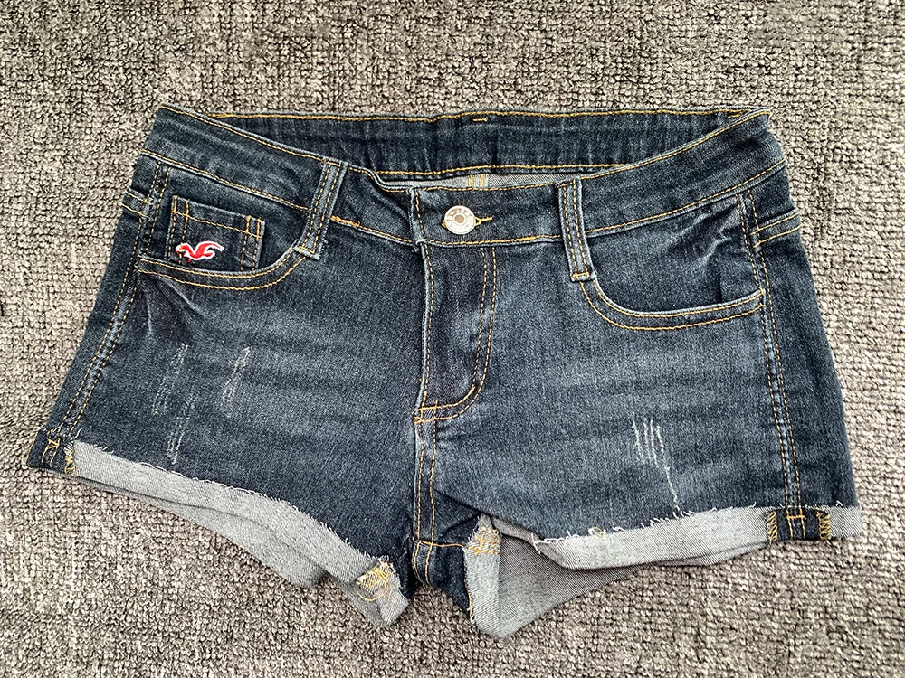 Korean Y2K Low Waist Denim Shorts