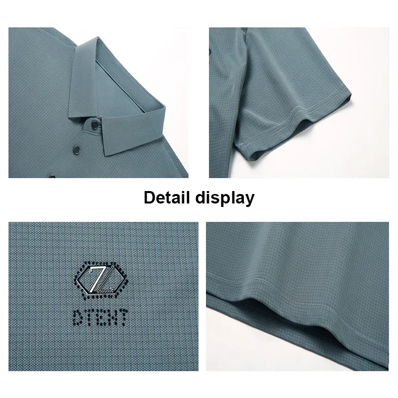 Summer Versatile Ice Silk Polo Shirt