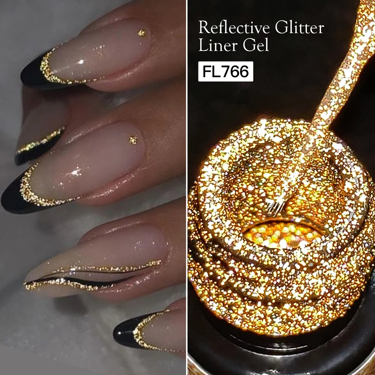 Reflective Glitter Liner Nail Gel