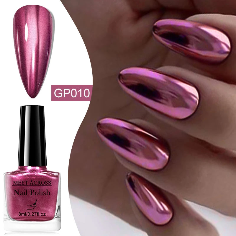 Metallic Mirror-Effect Fast-Dry Nail Polish