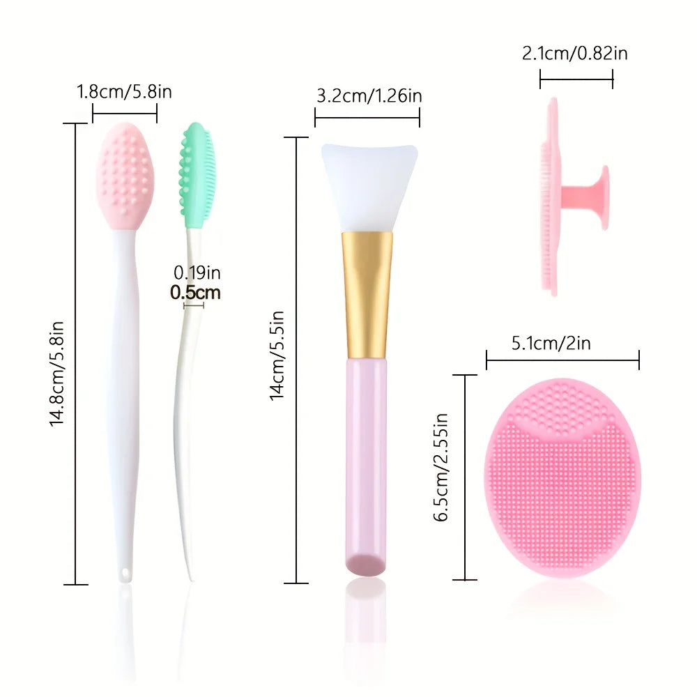 6-Piece Silicone Face Brush Set