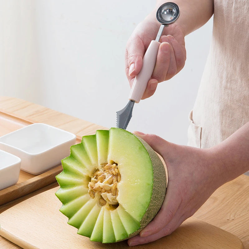 Multi-Function Fruit Carving Knife & Ice Cream Scoop Spoon
