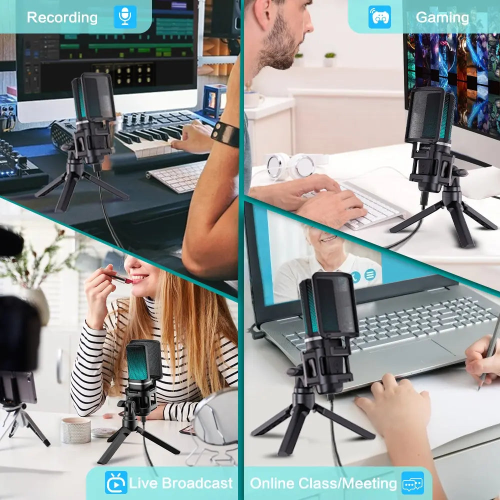 Zealsound RGB USB Condenser Gaming Microphone