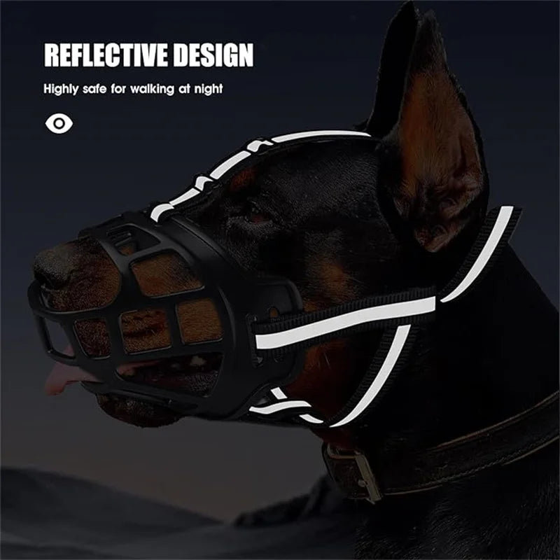 Reflective Breathable Dog Muzzle