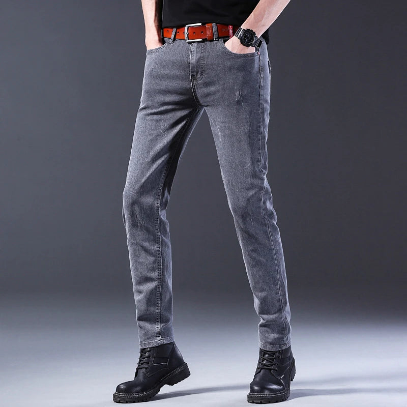 Korean Style Straight Grey Jeans