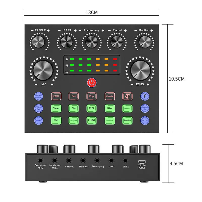V8 V8S USB Audio Mixer