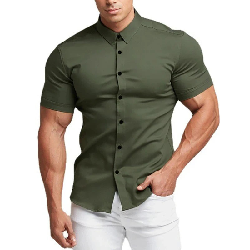 2025 Men’s Summer Casual Slim Shirt